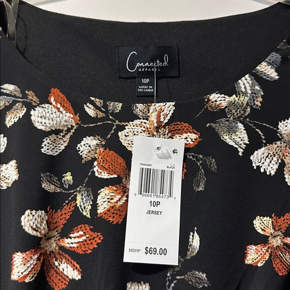 NWT Connected Apparel Long Sleeve Dress Size 10P - Picture 2 of 7